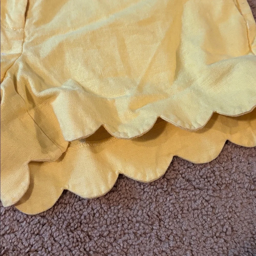 J. Crew Canary Yellow Scallop Hem Women's Shorts